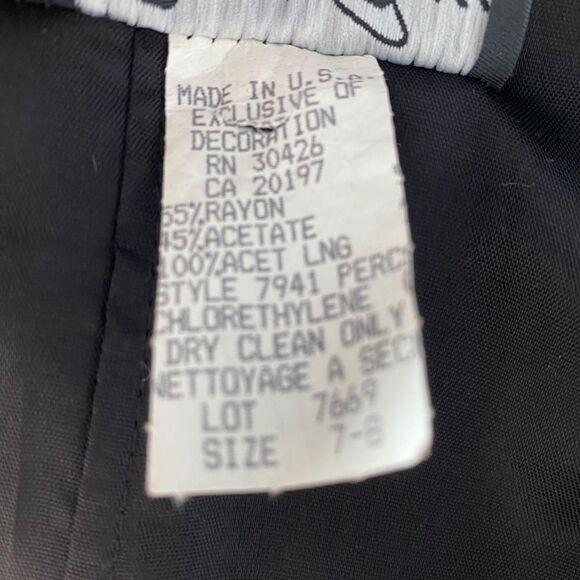 Vintage Made in USA Black Romantic Goth Off Shoulder Sequin Lace Midi Dress M - Picture 8 of 8